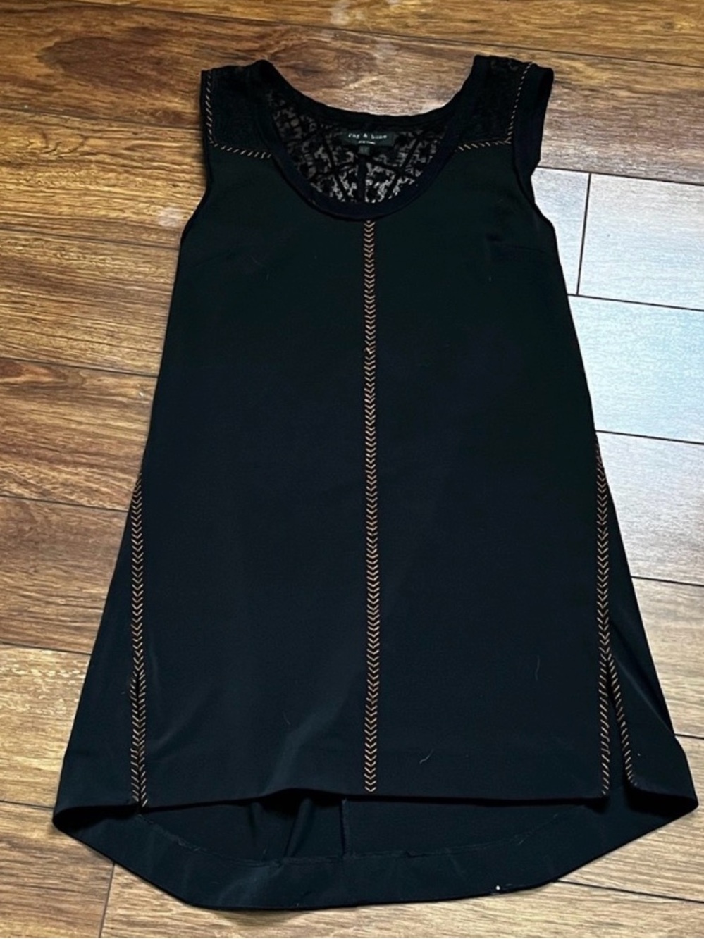 Rag & Bone Harper Stitched Sleeveless Top